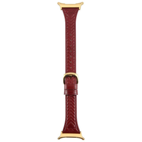 For Samsung Galaxy Watch Ultra 47mm / Ultra 2025 Metal Connector Heart-Shaped Embossed Leather Watch Band(Wine Red)
