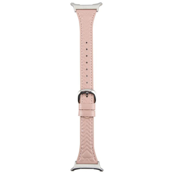 For Samsung Galaxy Watch Ultra 47mm Metal Connector Heart-Shaped Embossed Leather Watch Band(Pink)