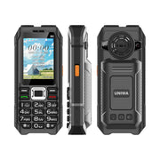 UNIWA M6000 Big Speaker Keypad Phone, 2.4 inch, Dual Flashlights, 21 Keys, SOS, FM, 4 SIM, GSM, Plug:EU Plug(Black)