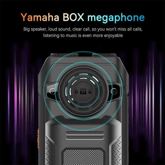 UNIWA M6000 Big Speaker Keypad Phone, 2.4 inch, Dual Flashlights, 21 Keys, SOS, FM, 4 SIM, GSM, Plug:US Plug(Black)