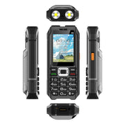 UNIWA M6000 Big Speaker Keypad Phone, 2.4 inch, Dual Flashlights, 21 Keys, SOS, FM, 4 SIM, GSM, Plug:EU Plug(Black)