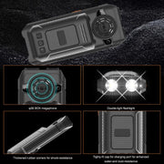 UNIWA M6000 Big Speaker Keypad Phone, 2.4 inch, Dual Flashlights, 21 Keys, SOS, FM, 4 SIM, GSM, Plug:EU Plug(Black)
