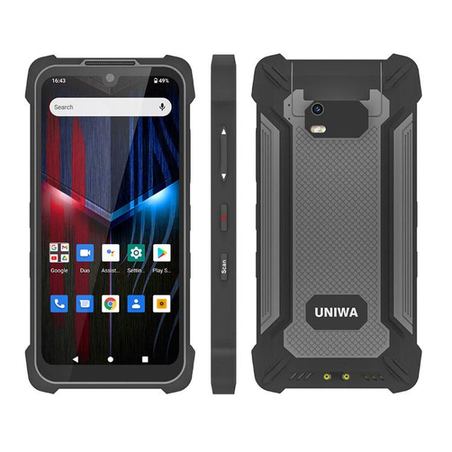 UNIWA P551 Handheld PDA Rugged Phone, 4GB+64GB, 5.5 inch Android 11 Mediatek MT6765 Helio P35 Octa Core, Network: 4G, Plug:UK Plug(Grey)
