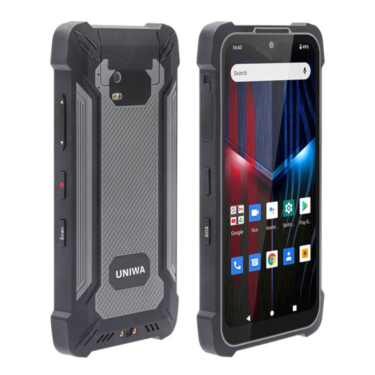 UNIWA P551 Handheld PDA Rugged Phone, 4GB+64GB, 5.5 inch Android 11 Mediatek MT6765 Helio P35 Octa Core, Network: 4G, Plug:UK Plug(Grey) - free shipping - PMc TechLife - Order now!