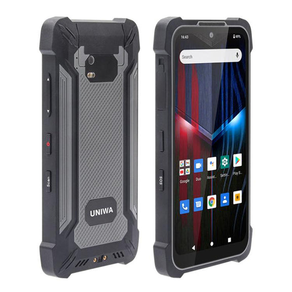 UNIWA P551 Handheld PDA Rugged Phone, 4GB+64GB, 5.5 inch Android 11 Mediatek MT6765 Helio P35 Octa Core, Network: 4G, Plug:US Plug(Grey)
