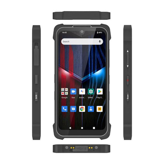 UNIWA P551 Handheld PDA Rugged Phone, 4GB+64GB, 5.5 inch Android 11 Mediatek MT6765 Helio P35 Octa Core, Network: 4G, Plug:US Plug(Grey)