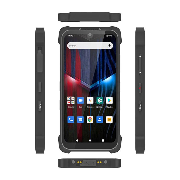 UNIWA P551 Handheld PDA Rugged Phone, 4GB+64GB, 5.5 inch Android 11 Mediatek MT6765 Helio P35 Octa Core, Network: 4G, Plug:UK Plug(Orange)