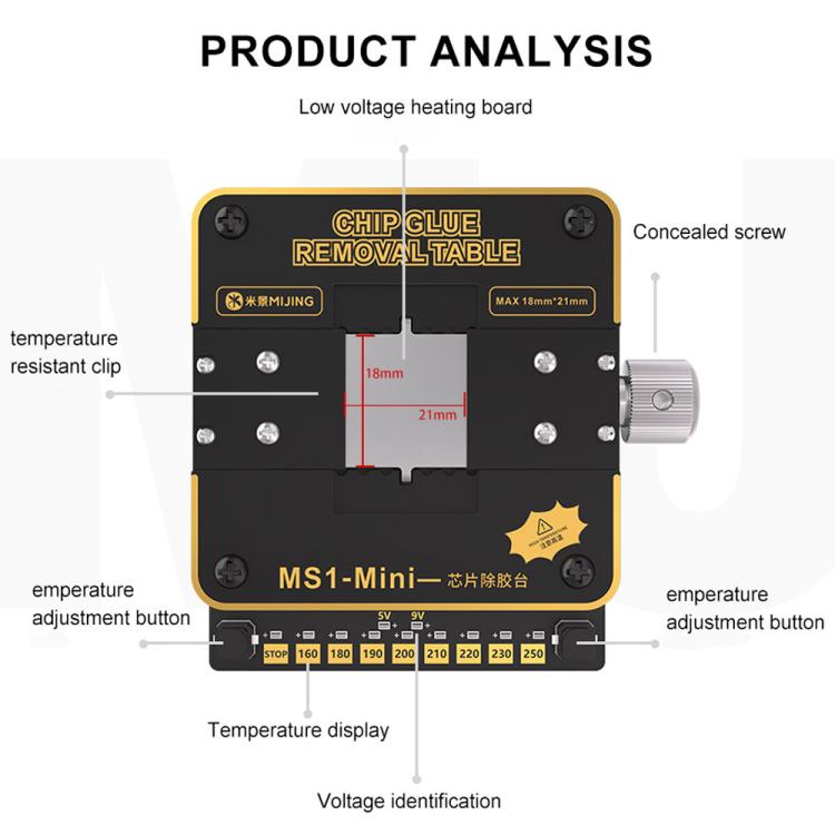 Mijing MS1-Mini Soldering Rework Preheating Station - free shipping - PMC TechLife - Order now!