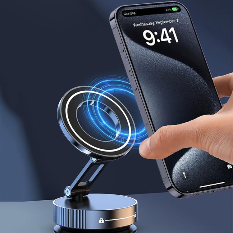 Q89 Foldable Vacuum MagSafe Magnetic Suction Cup Phone Holder(Black) - Universal Car Holders by PMc TechLife | Online Shopping South Africa | PMc TechLife | Buy Now Pay Later Mobicred