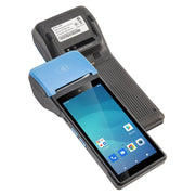 UNIWA V6P Thermal Label Printer Handheld PDA, 2GB+16GB, 5.45 inch Android 12 Mediatek MT6761 Quad Core, NFC, Network: 4G, Plug:AU Plug(Black Blue)