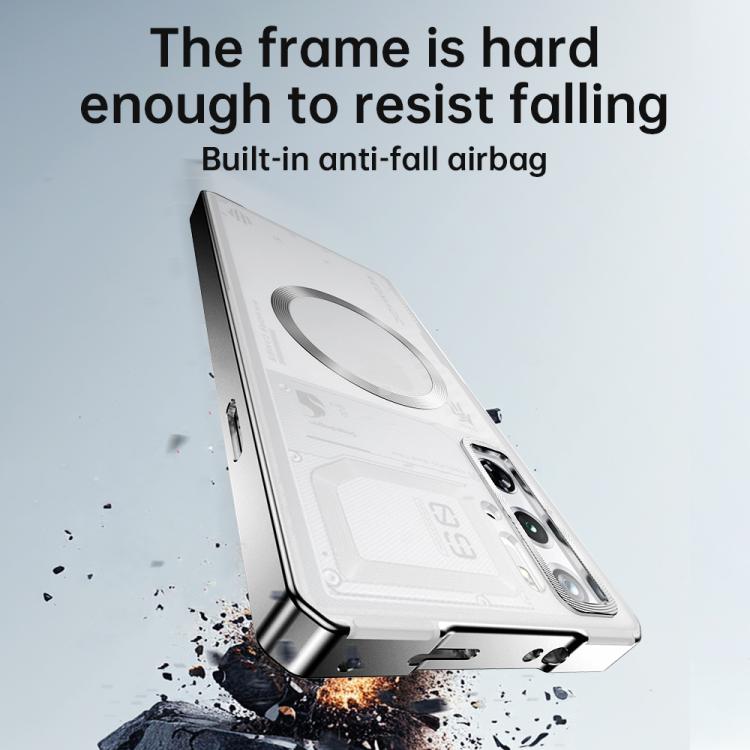 For ZTE nubia RedMagic 9 Pro / 9 Pro+ Alloy Frame Frosted Magnetic Single-sided Phone Case(Titanium) - ZTE Cases by PMC TechLife | Online Shopping South Africa | PMC TechLife | Buy Now Pay Later Mobicred