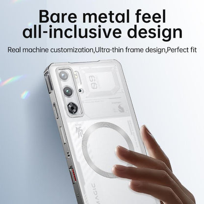 For ZTE nubia RedMagic 10 Pro / 10 Pro+ Alloy Frame Frosted Magnetic Single-sided Phone Case(Titanium) - ZTE Cases by PMC Jewellery | Online Shopping South Africa | PMC Jewellery | Buy Now Pay Later Mobicred