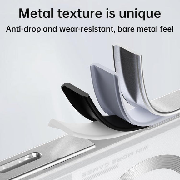 For ZTE nubia RedMagic 10 Pro / 10 Pro+ Alloy Frame Frosted Magnetic Single-sided Phone Case(Titanium)