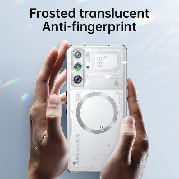 For ZTE nubia RedMagic 10 Pro / 10 Pro+ Alloy Frame Frosted Magnetic Single-sided Phone Case(Titanium)