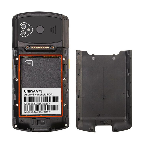 UNIWA V7S PDA Barcode Scanner Rugged Phone, 4GB+64GB, 5.7 inch Android 12 Mediatek MT6762 Octa Core, NFC, Network: 4G, Plug:UK Plug(Black)