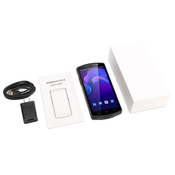 UNIWA V7S PDA Barcode Scanner Rugged Phone, 4GB+64GB, 5.7 inch Android 12 Mediatek MT6762 Octa Core, NFC, Network: 4G, Plug:UK Plug(Black)