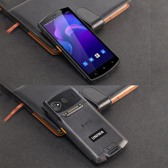 UNIWA V7S PDA Barcode Scanner Rugged Phone, 4GB+64GB, 5.7 inch Android 12 Mediatek MT6762 Octa Core, NFC, Network: 4G, Plug:EU Plug(Black)