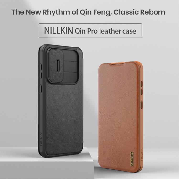 For Samsung Galaxy A56 5G NILLKIN QIN Series Pro Sliding Camera Cover Design Leather Phone Case(Black) - free shipping - PMc TechLife - Order now!