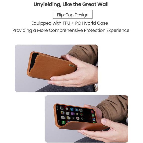 For Samsung Galaxy A56 5G NILLKIN QIN Series Pro Sliding Camera Cover Design Leather Phone Case(Black)