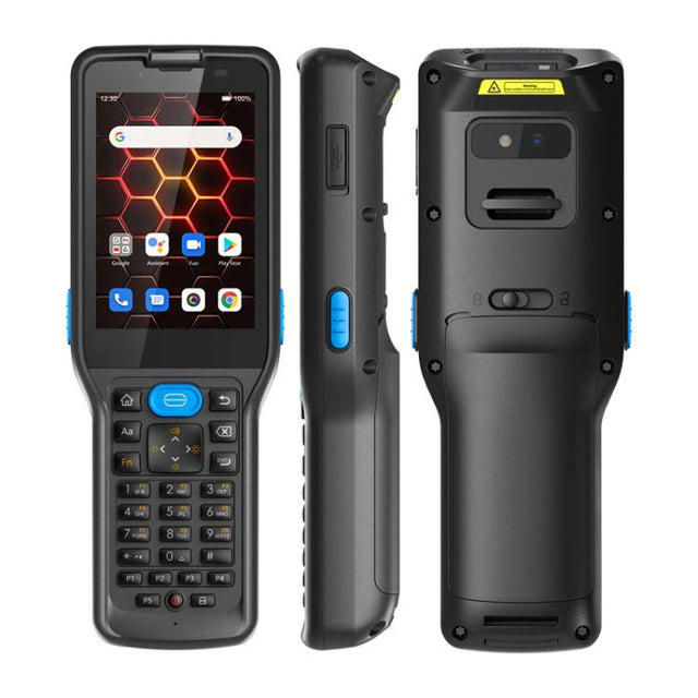 UNIWA V350 Handheld Rugged 2D Barcode Scanner, 4GB+64GB, 3.5 inch Android 12 Mediatek MT6761 Quad Core, T9 Keyboard, NFC, Network: 4G, Plug:UK Plug(Black)