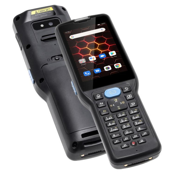 UNIWA V350 Handheld Rugged 2D Barcode Scanner, 4GB+64GB, 3.5 inch Android 12 Mediatek MT6761 Quad Core, T9 Keyboard, NFC, Network: 4G, Plug:UK Plug(Black)