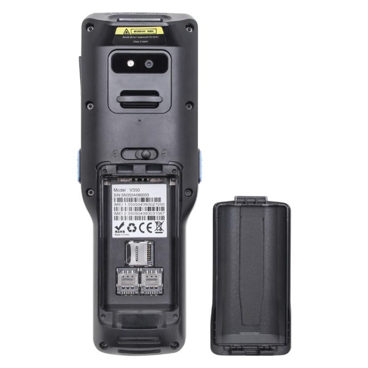 UNIWA V350 Handheld Rugged 2D Barcode Scanner, 4GB+64GB, 3.5 inch Android 12 Mediatek MT6761 Quad Core, T9 Keyboard, NFC, Network: 4G, Plug:US Plug(Black)