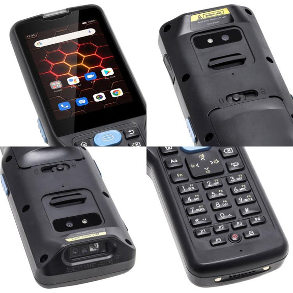 UNIWA V350 Handheld Rugged 2D Barcode Scanner, 4GB+64GB, 3.5 inch Android 12 Mediatek MT6761 Quad Core, T9 Keyboard, NFC, Network: 4G, Plug:UK Plug(Black)