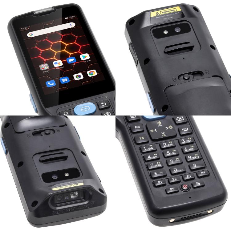 UNIWA V350 Handheld Rugged 2D Barcode Scanner, 4GB+64GB, 3.5 inch Android 12 Mediatek MT6761 Quad Core, T9 Keyboard, NFC, Network: 4G, Plug:UK Plug(Black)