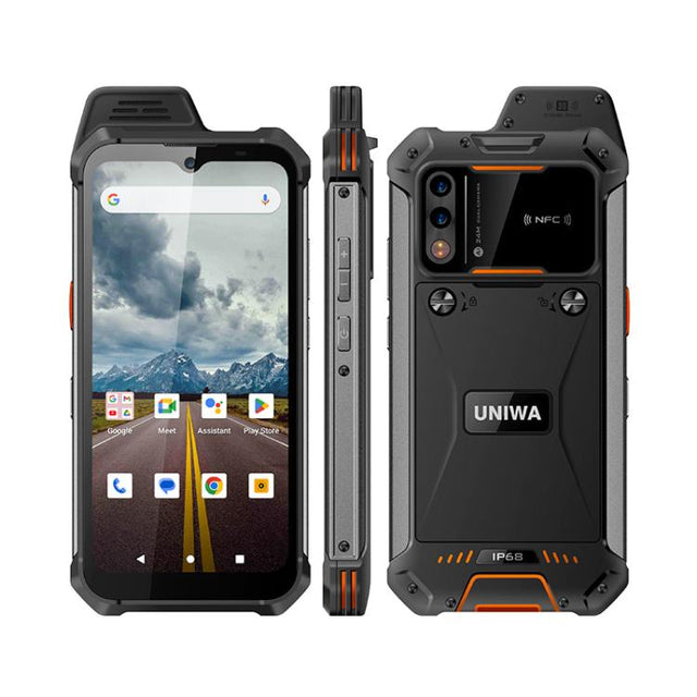 UNIWA W999 Rugged Phone, 8GB+128GB, 6.3 inch Android 13 Mediatek MT6789 Helio G99 Octa Core, NFC, Network: 4G, Plug:UK Plug(Black Orange)