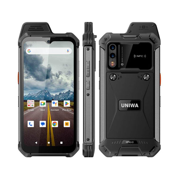 UNIWA W999 Rugged Phone, 8GB+128GB, 6.3 inch Android 13 Mediatek MT6789 Helio G99 Octa Core, NFC, Network: 4G, Plug:UK Plug(Black)