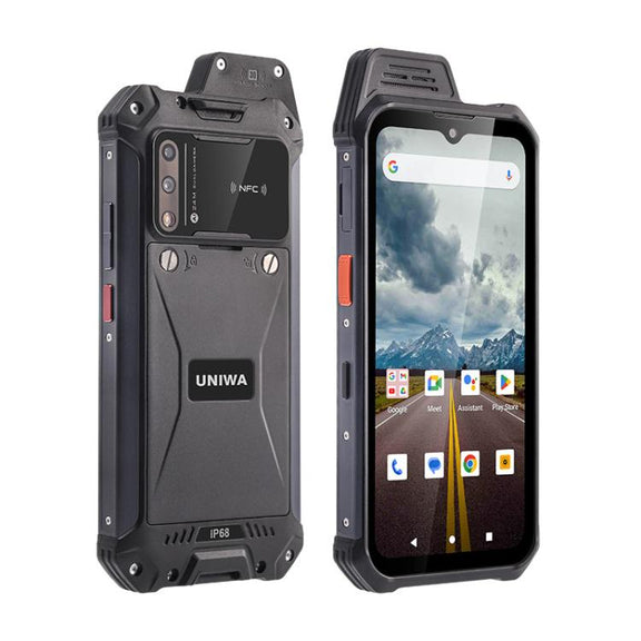 UNIWA W999 Rugged Phone, 8GB+128GB, 6.3 inch Android 13 Mediatek MT6789 Helio G99 Octa Core, NFC, Network: 4G, Plug:US Plug(Black)