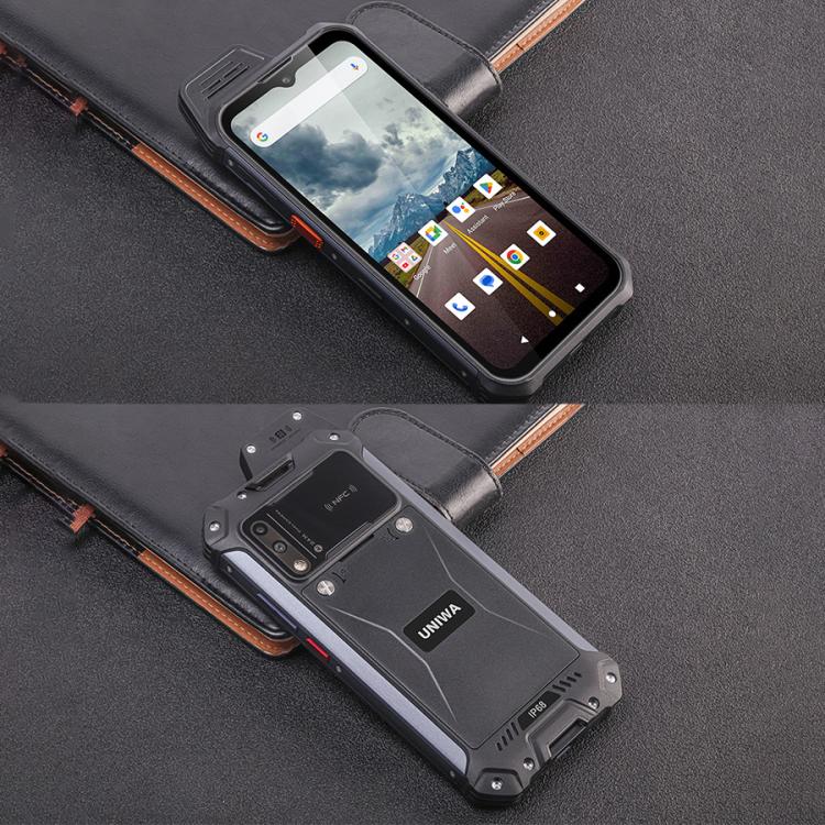 UNIWA W999 Rugged Phone, 8GB+128GB, 6.3 inch Android 13 Mediatek MT6789 Helio G99 Octa Core, NFC, Network: 4G, Plug:US Plug(Black)