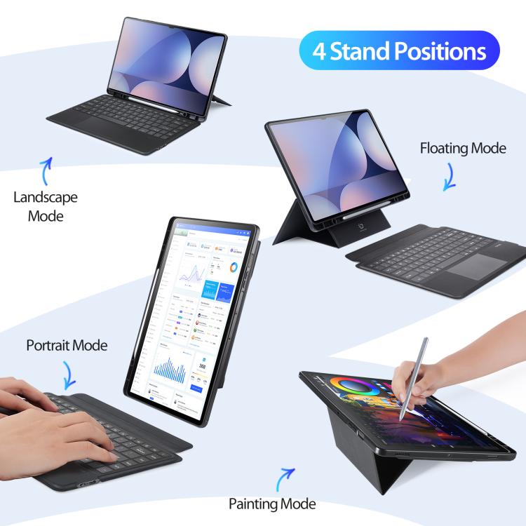 For Samsung Galaxy Tab S10 Ultra  DUX DUCIS DK Series Magnetic Wireless Bluetooth Keyboard Tablet Case(Black) - Samsung Keyboard by DUX DUCIS | Online Shopping South Africa | PMC Jewellery | Buy Now Pay Later Mobicred