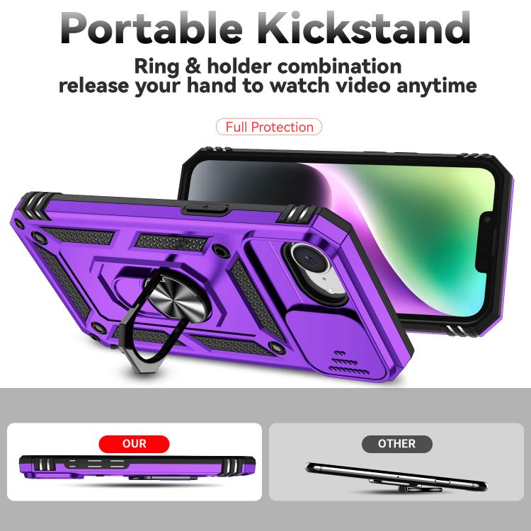 For iPhone 16e Sliding Camshield Holder Phone Case(Purple) - free shipping - PMC TechLife - Order now!