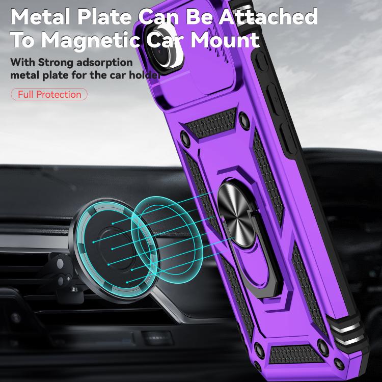 For iPhone 16e Sliding Camshield Holder Phone Case(Purple) - free shipping - PMC TechLife - Order now!