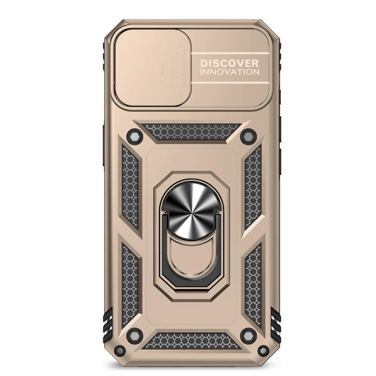 For iPhone 16e Sliding Camshield Holder Phone Case(Gold) - iPhone 16e Cases by PMC TechLife | Online Shopping South Africa | PMC TechLife | Buy Now Pay Later Mobicred
