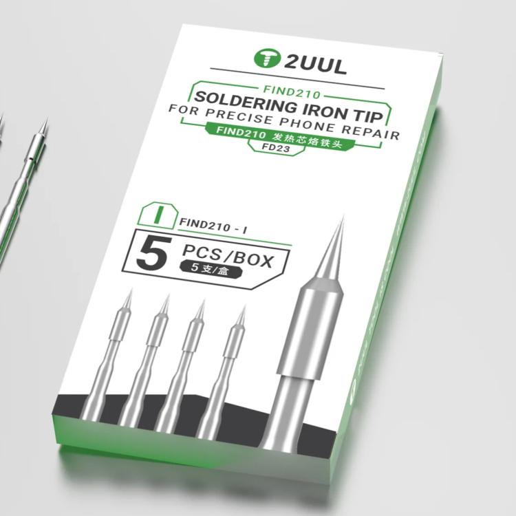 2uul 5 in 1 Soldering Iron Tips for Most C210 Soldering Station, Model:FD23 I - free shipping - PMc TechLife - Order now!