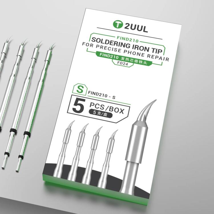 2uul 5 in 1 Soldering Iron Tips for Most C210 Soldering Station, Model:FD24 S - free shipping - PMC Jewellery - Order now!