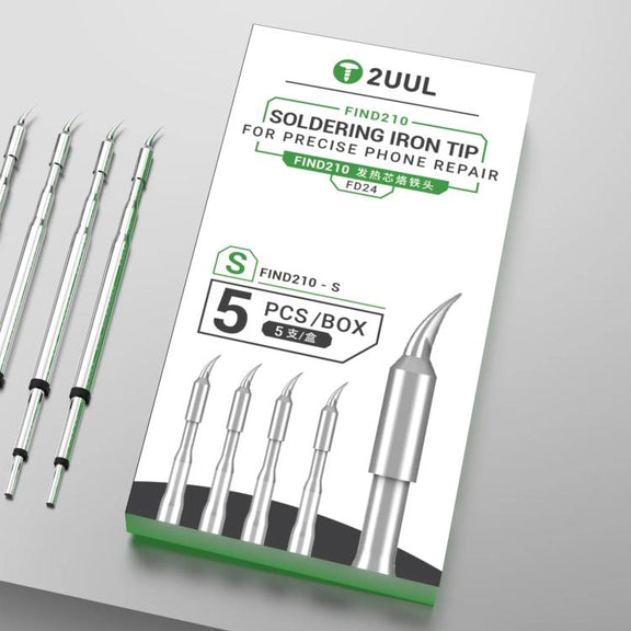 2uul 5 in 1 Soldering Iron Tips for Most C210 Soldering Station, Model:FD24 S