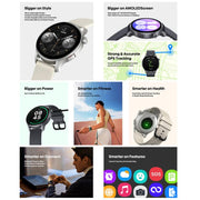 Zeblaze Btalk 3 GPS 1.43 inch HD AMOLED Screen Health Fitness Smart Watch, Support Bluetooth Call(Space Gray)