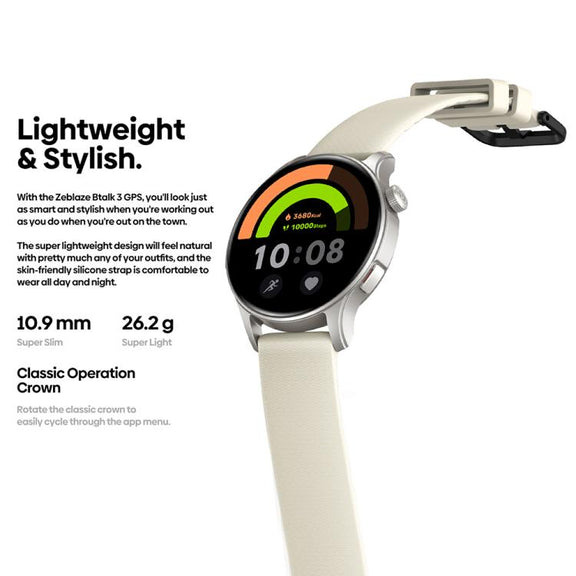 Zeblaze Btalk 3 GPS 1.43 inch HD AMOLED Screen Health Fitness Smart Watch, Support Bluetooth Call(Space Gray)