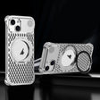 For iPhone 15 R-JUST RJ-64 Aromatherapy Heat Dissipation MagSafe Phone Case with Stand(Silver) - free shipping - PMc TechLife - Order now!