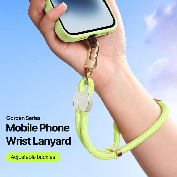 DUX DUCIS Garden Series Broken Ice Pattern Adjustable Short Phone Lanyard(Green Yellow)