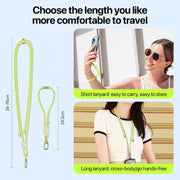 DUX DUCIS Garden Series Broken Ice Pattern Adjustable Short Phone Lanyard(Green Yellow)