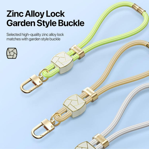 DUX DUCIS Garden Series Broken Ice Pattern Adjustable Short Phone Lanyard(Green Yellow)