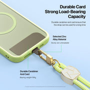 DUX DUCIS Garden Series Broken Ice Pattern Adjustable Short Phone Lanyard(Green Yellow)