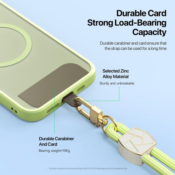 DUX DUCIS Garden Series Broken Ice Pattern Adjustable Short Phone Lanyard(Green Yellow)