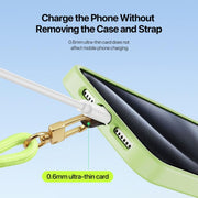 DUX DUCIS Garden Series Broken Ice Pattern Adjustable Short Phone Lanyard(Green Yellow)