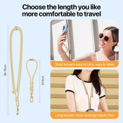 DUX DUCIS Garden Series Swastika Pattern Adjustable Short Phone Lanyard(Glaze Yellow)