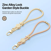 DUX DUCIS Garden Series Swastika Pattern Adjustable Short Phone Lanyard(Glaze Yellow)